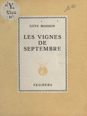 cover image of Les vignes de septembre
